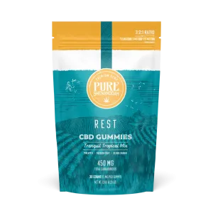 Pure Shenandoah Broad Spectrum Rest Gummies contain a 3:2:1 ratio of CBD:CBG:CBN