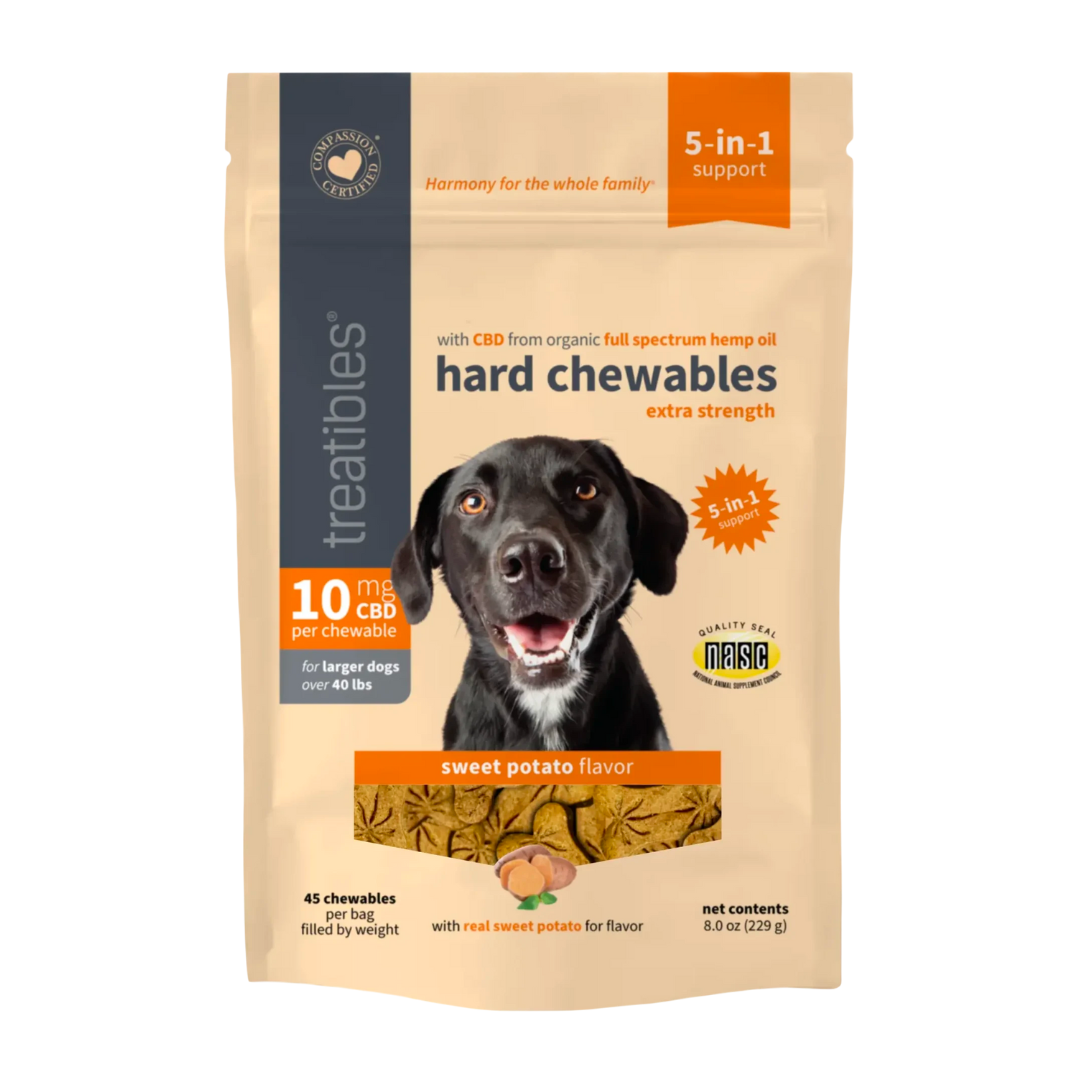 Treatibles Extra Strength Sweet Potato CBD Dog Treats Large Bag