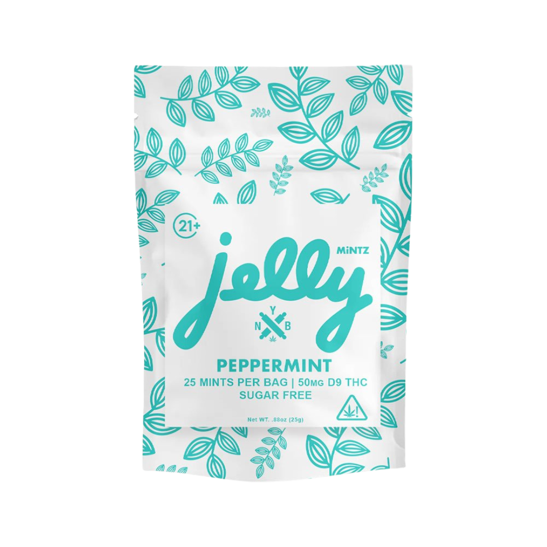 Packaged Jolly Peppermint THC Mints, Sugar Free