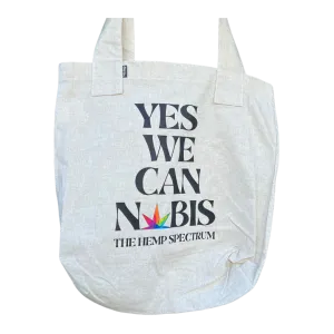 YES WE CANNABIS hemp tote made of Hemp and organic Cotton
