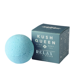 Kush Queen Relax CBD Bath Bomb contains 250mg full spectrum CBD