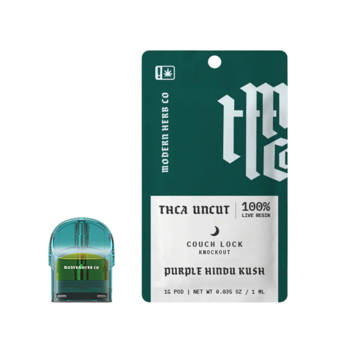 Modern Herb Co Purple Hindu Kush Pod Refill is an Indica cannabis concentrate vape pod