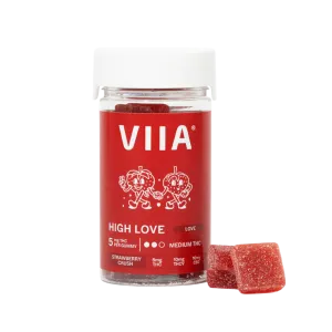 VIIA THC/THCV/CBD Strawberry Libido Gummies contain 20 gummies